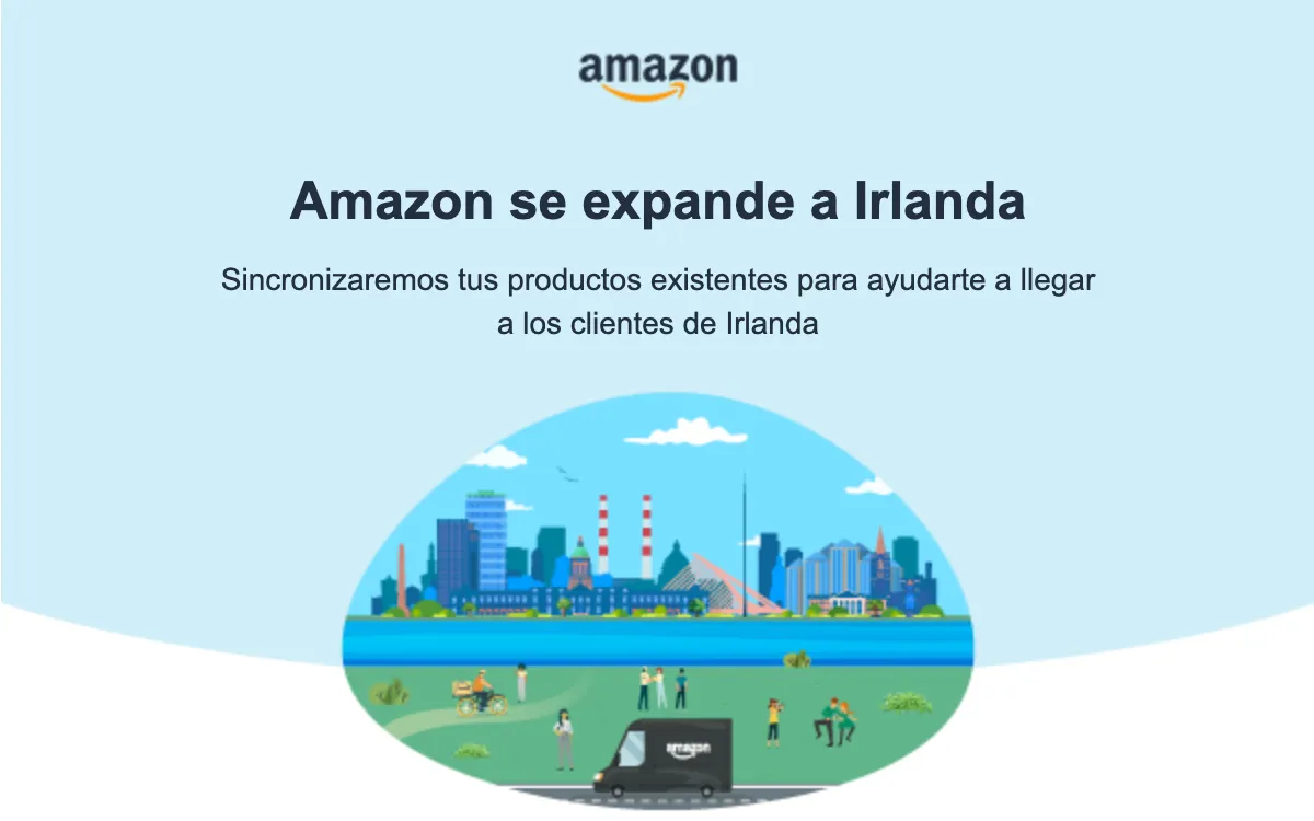Anuncio de la expansión de Amazon a Irlanda