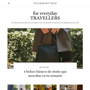 FOR EVERYDAY TRAVELLERS · Proyecto WordPress