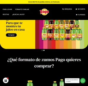 Página de inicio de PAGO