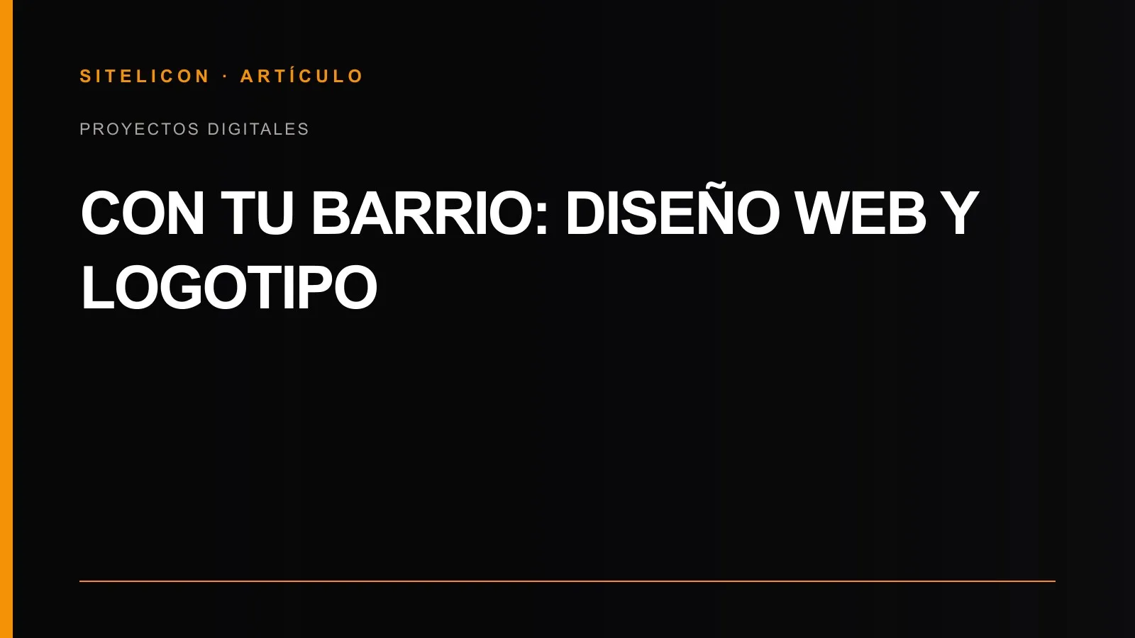 Portada del proyecto de identidad y diseño web de Con Tu Barrio