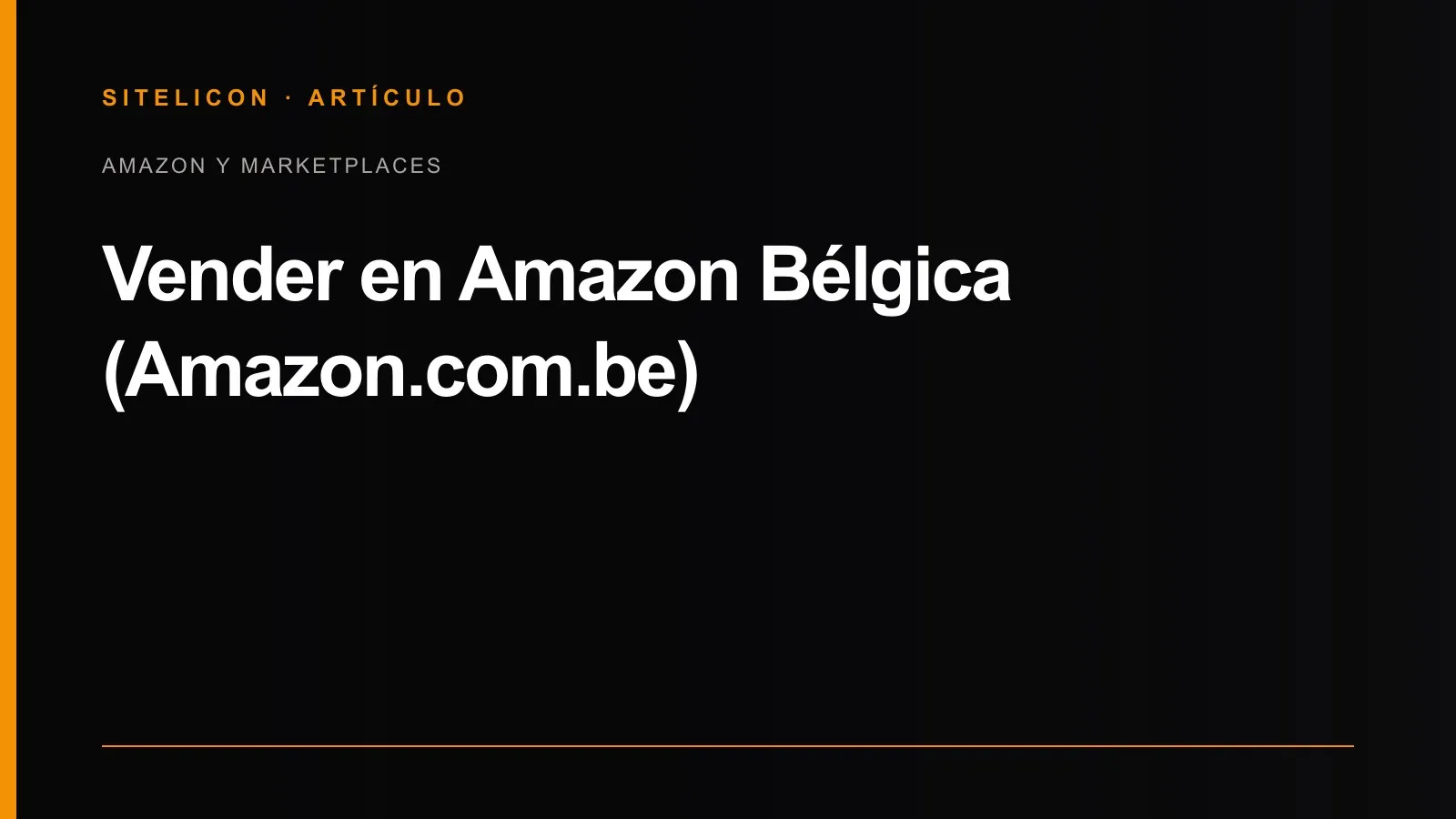 Portada del artículo: Vender en Amazon Bélgica (Amazon.com.be)