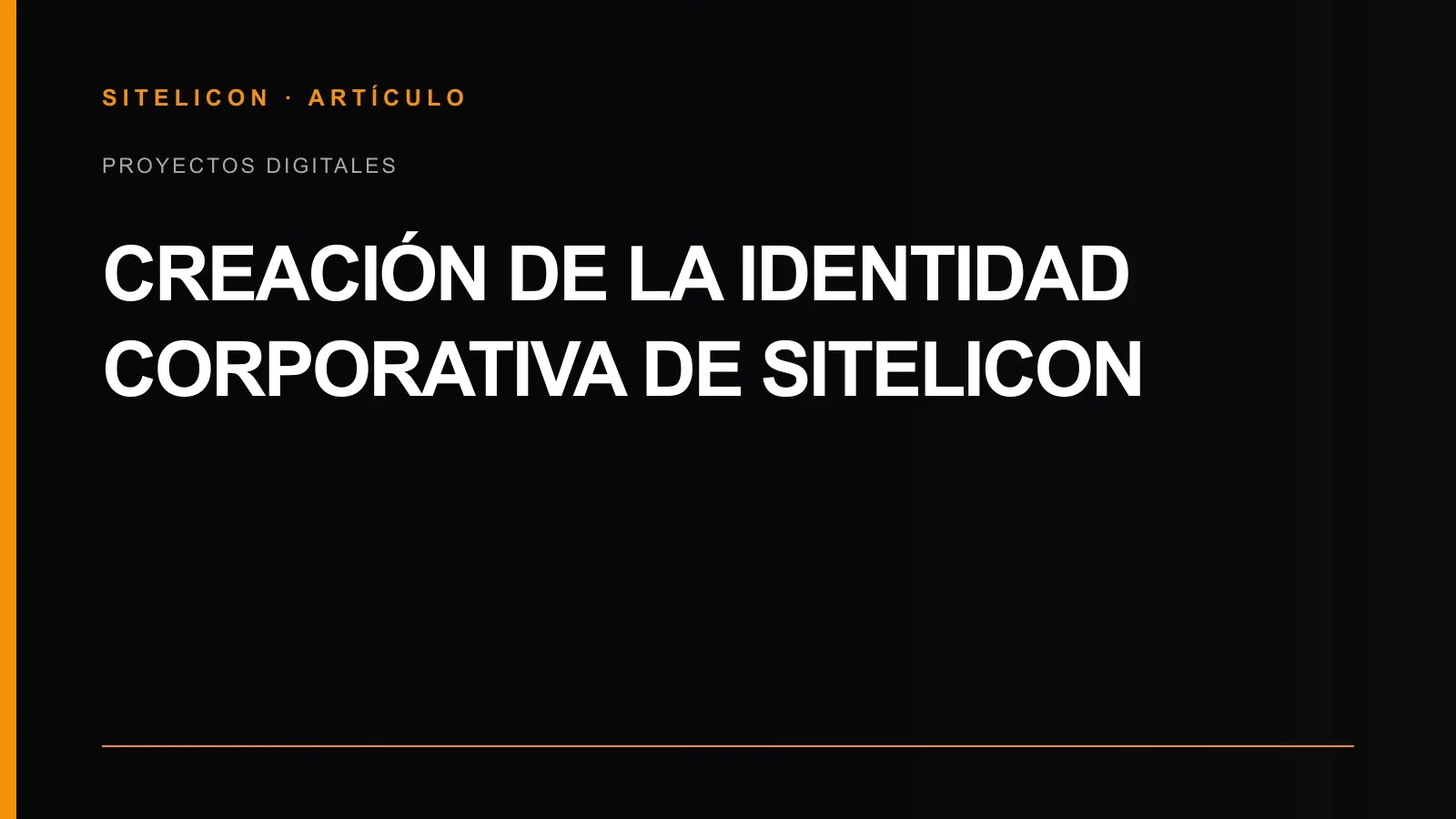 Portada del manual de identidad corporativa de Sitelicon