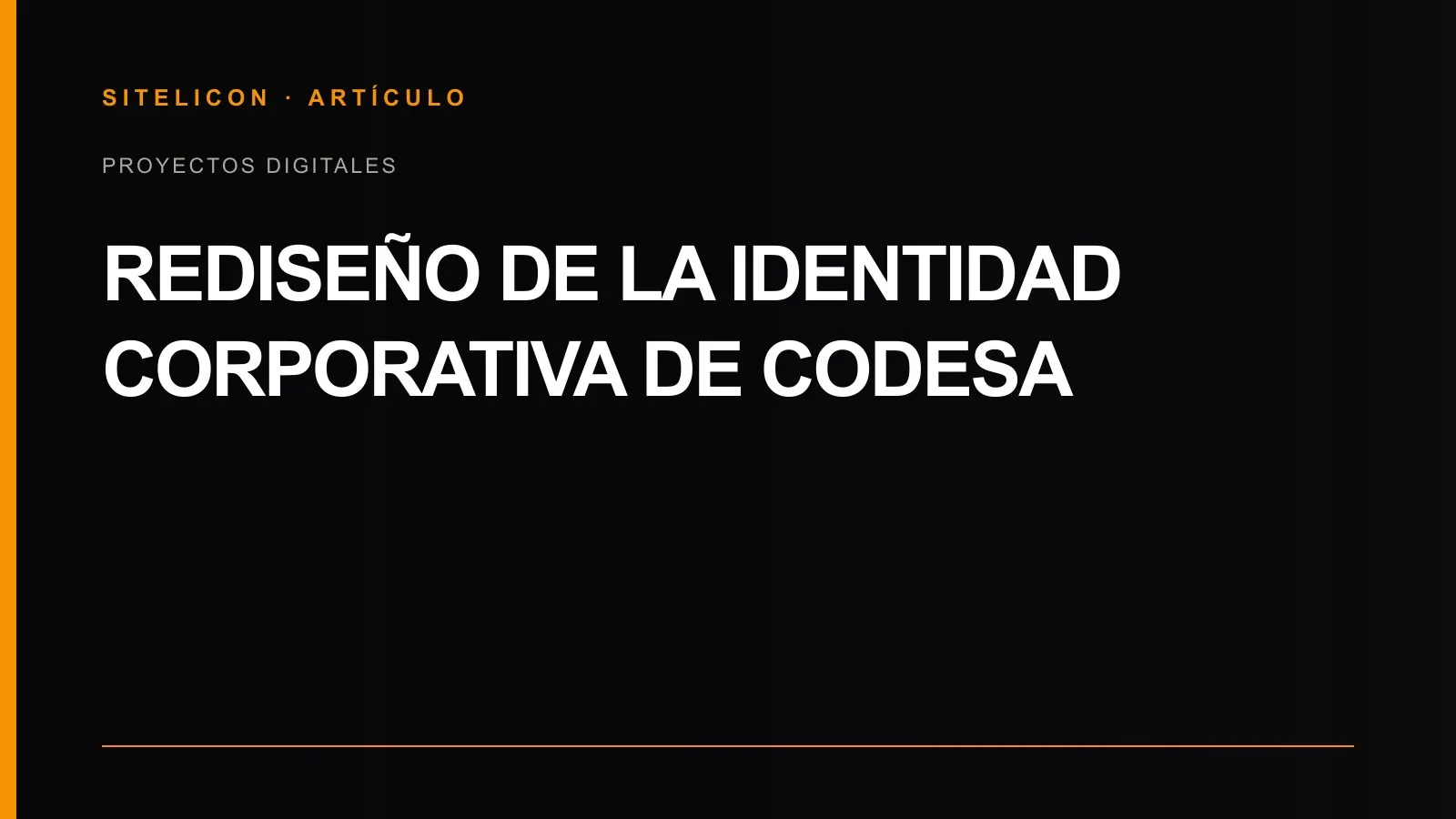 Portada del proyecto de identidad corporativa y web de Codesa