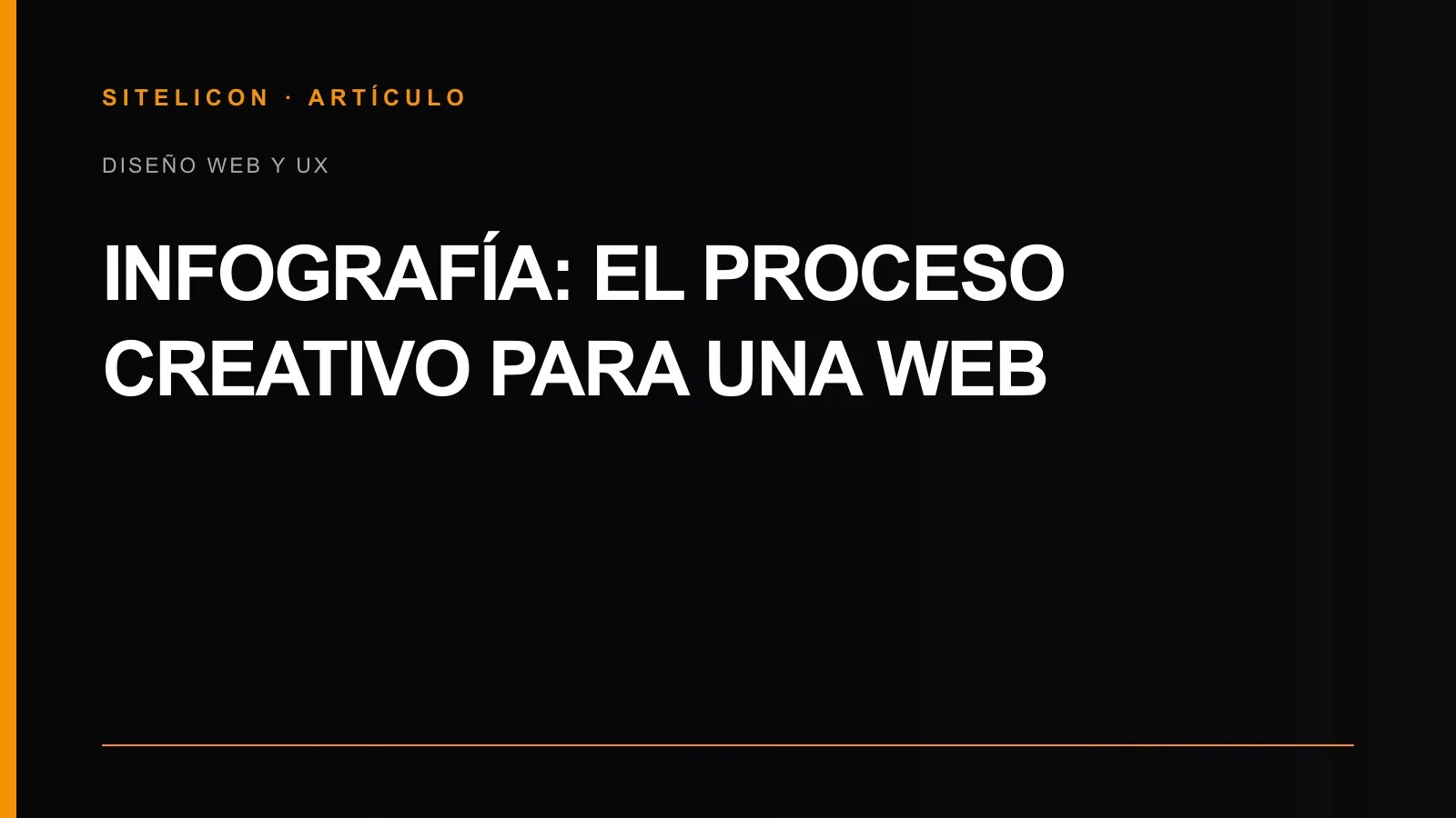 Portada de la infografía sobre el proceso creativo web