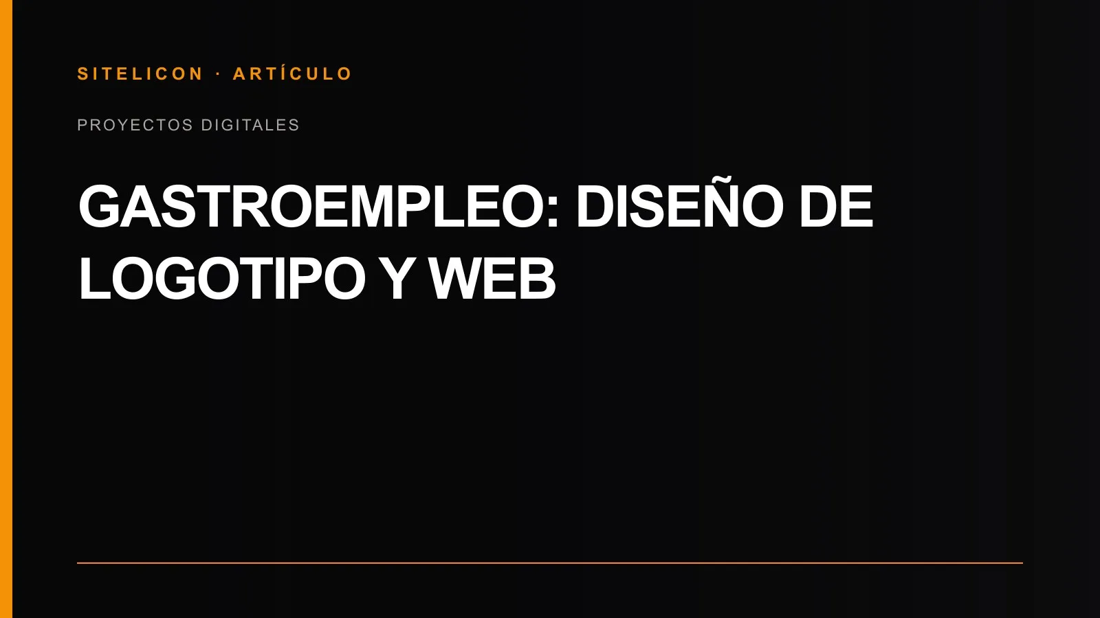 Portada del proyecto de identidad y diseño web de Gastroempleo