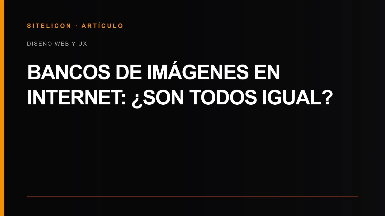 Portada del artículo sobre bancos de imágenes en Internet