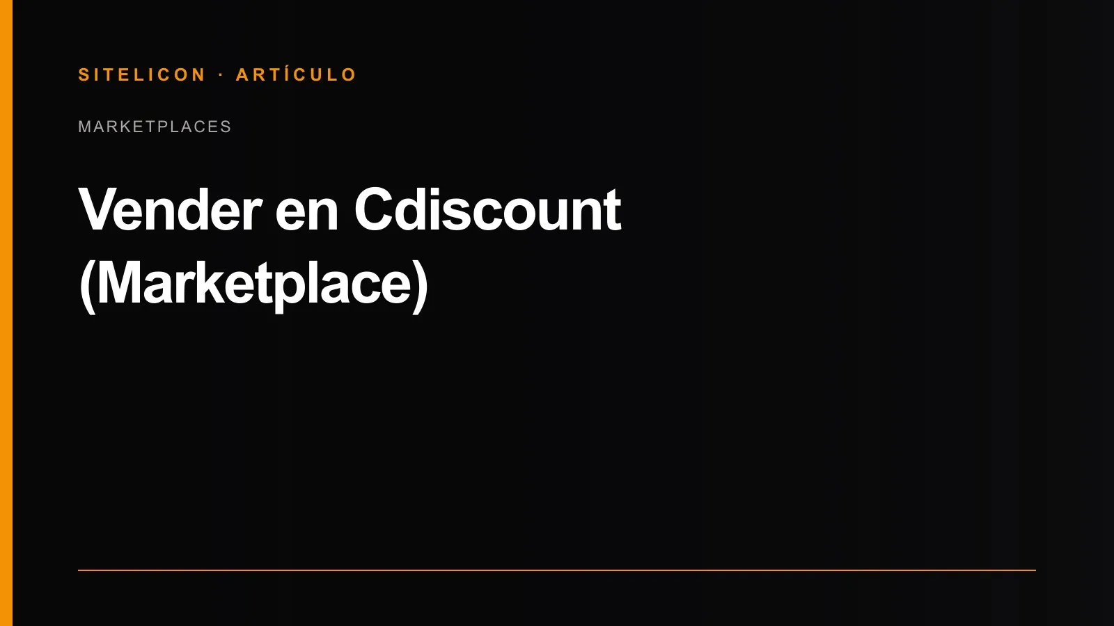 Portada del artículo: Vender en Cdiscount (Marketplace)