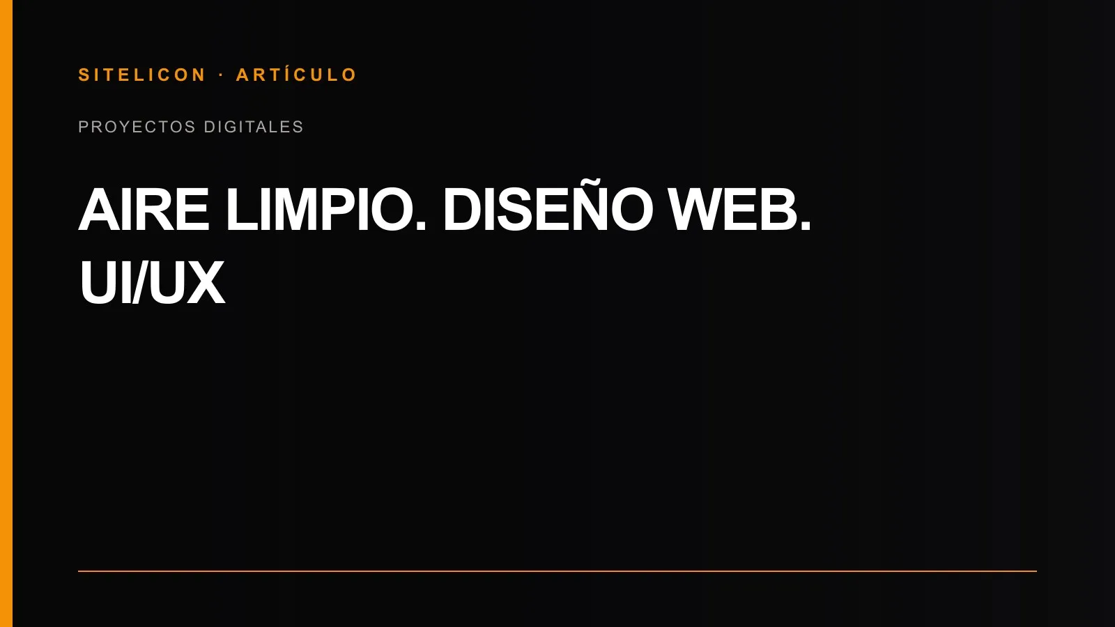 Portada del proyecto de diseño web y UI/UX de Aire Limpio