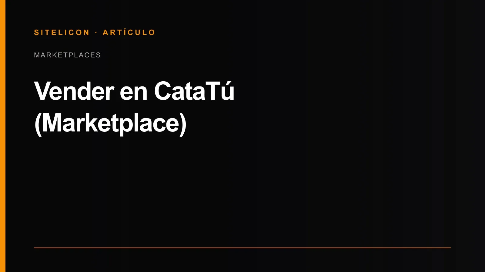 Portada del artículo: Vender en CataTú (Marketplace)