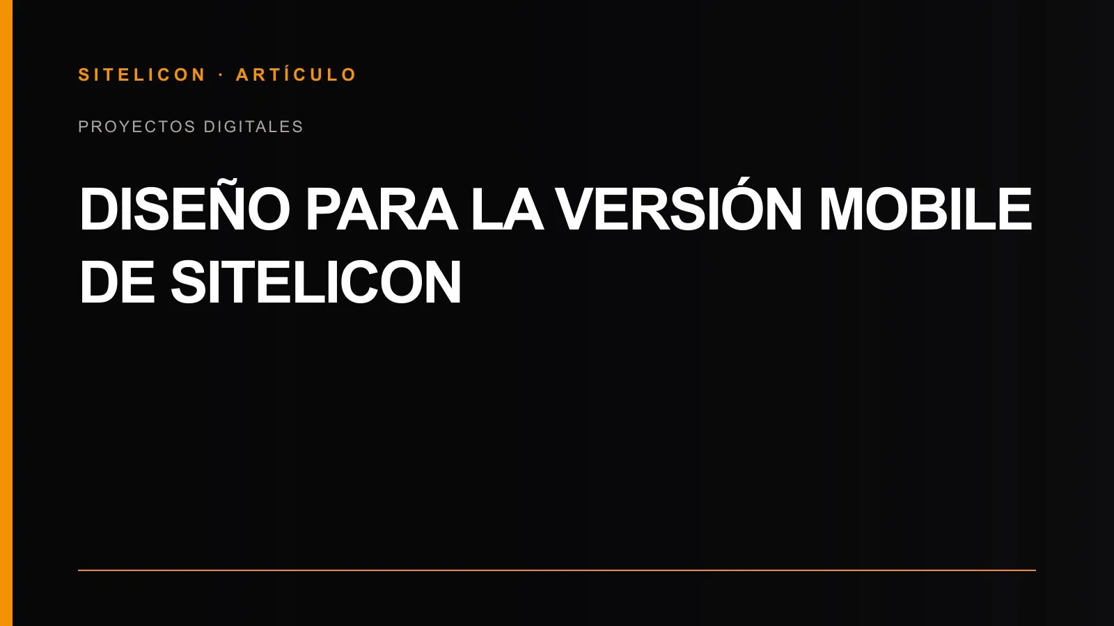 Portada del proyecto de diseño móvil de Sitelicon