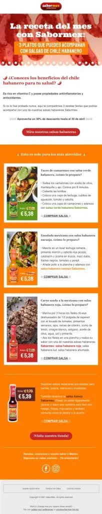 Sabormex · Email Marketing y Automatización